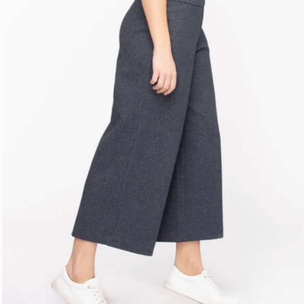 Vintage Y2K Women’s pants Wide Leg Lagenlook Crop Cotton Slouchy Gray M